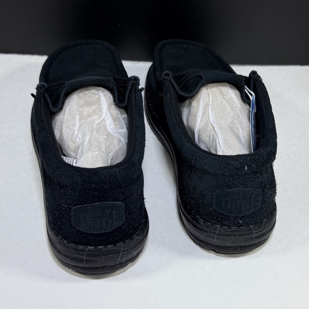 Men's Hey Dude x Wally Jelly Roll Black Loafers Slip on Shoes - Picture 5 of 12